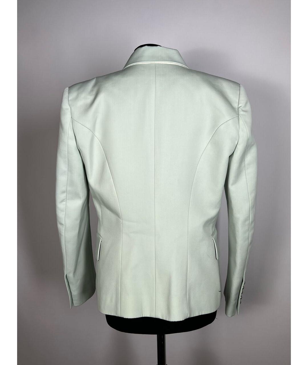 BALMAIN Бирюзовый шерстяной жакет/пиджак, фото 2