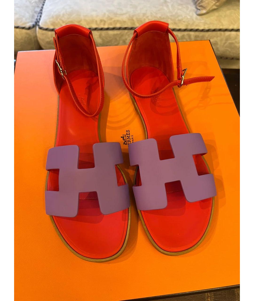 HERMES PRE-OWNED Желтые кожаные сандалии, фото 2