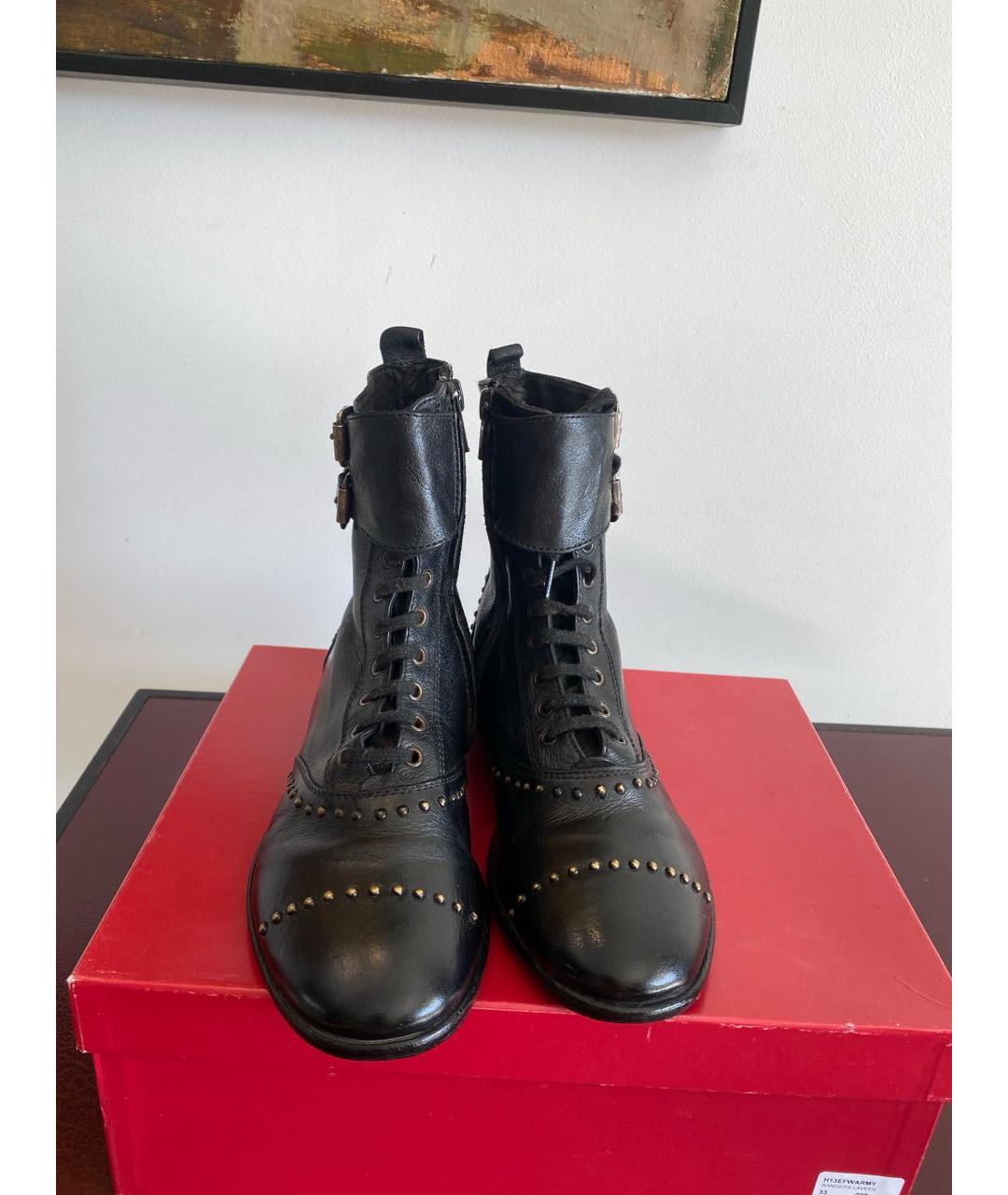 BONPOINT Черные кожаные ботинки, фото 2