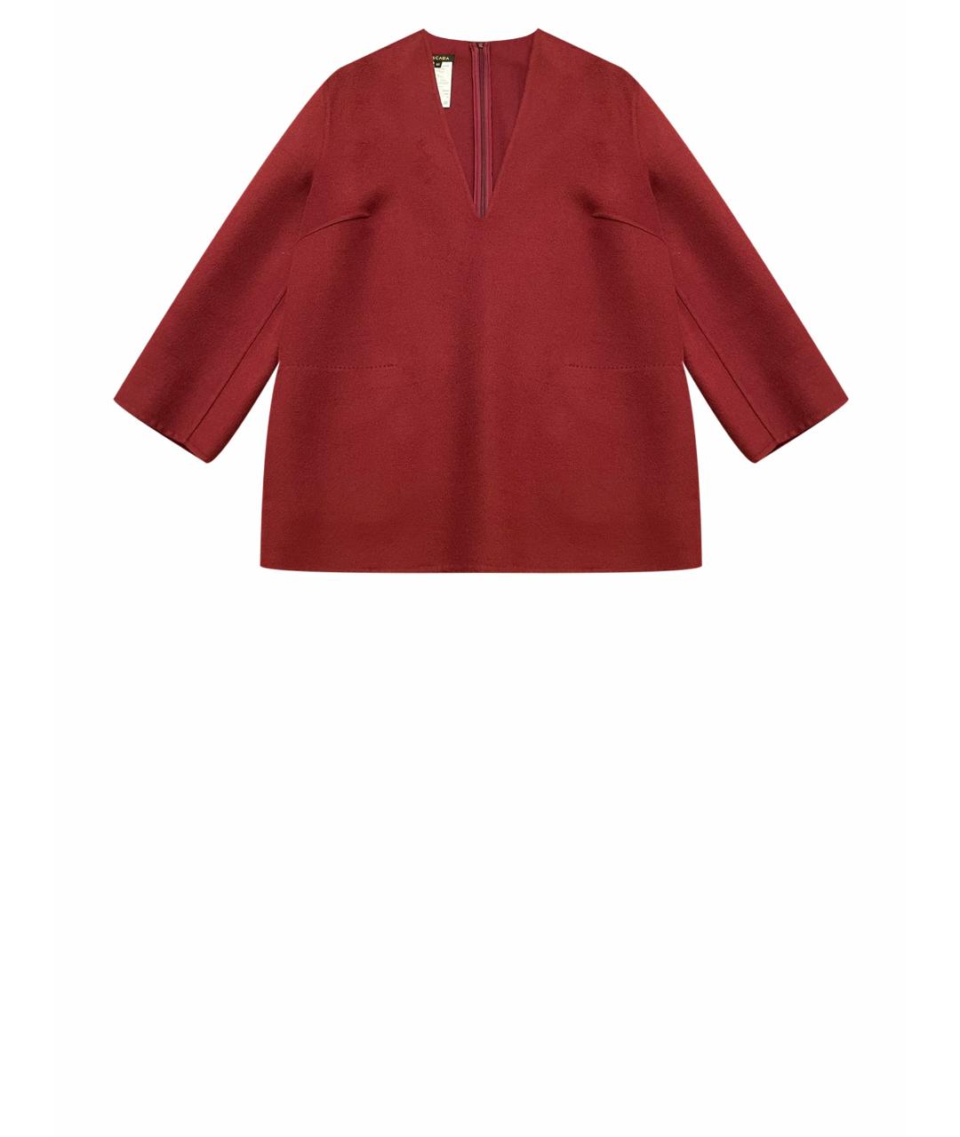 ESCADA Бордовый кашемировый жакет/пиджак, фото 1
