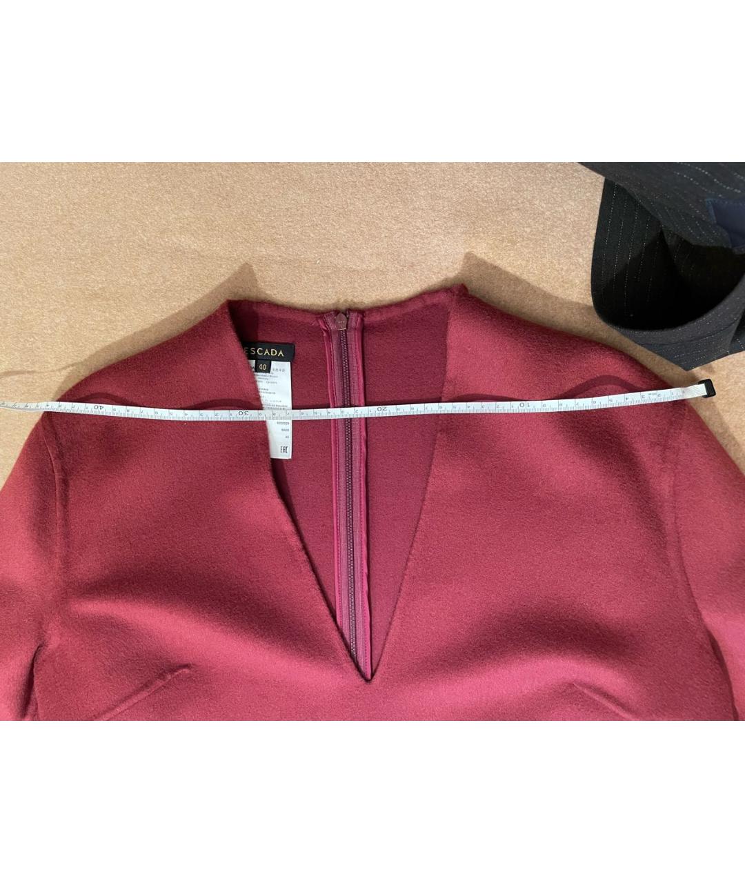 ESCADA Бордовый кашемировый жакет/пиджак, фото 3