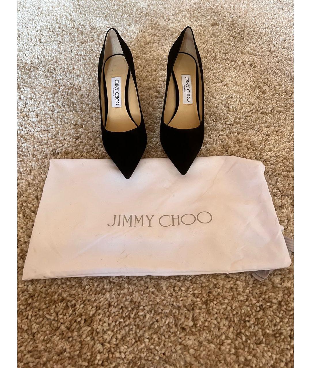 JIMMY CHOO Черные замшевые туфли, фото 2