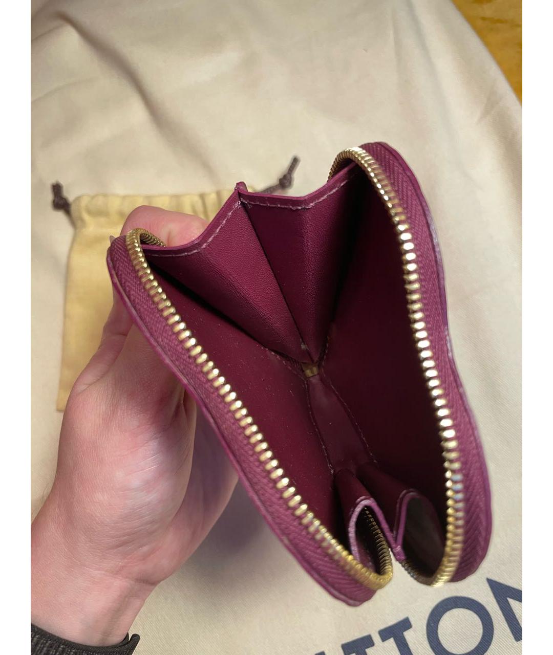 LOUIS VUITTON PRE-OWNED Бордовый кошелек из лакированной кожи, фото 3