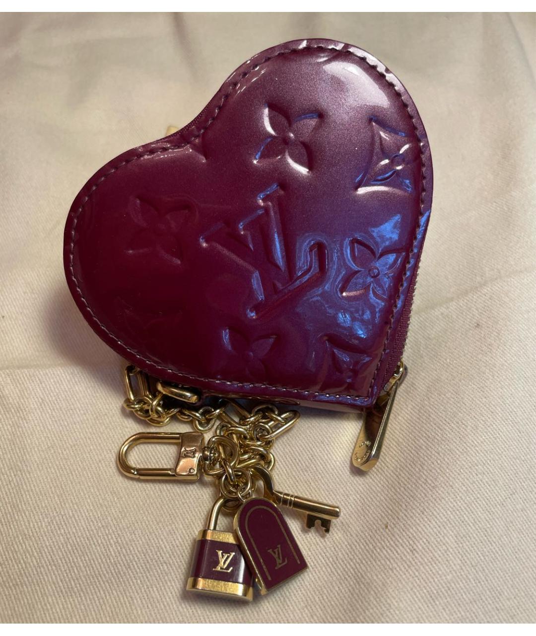 LOUIS VUITTON PRE-OWNED Бордовый кошелек из лакированной кожи, фото 5