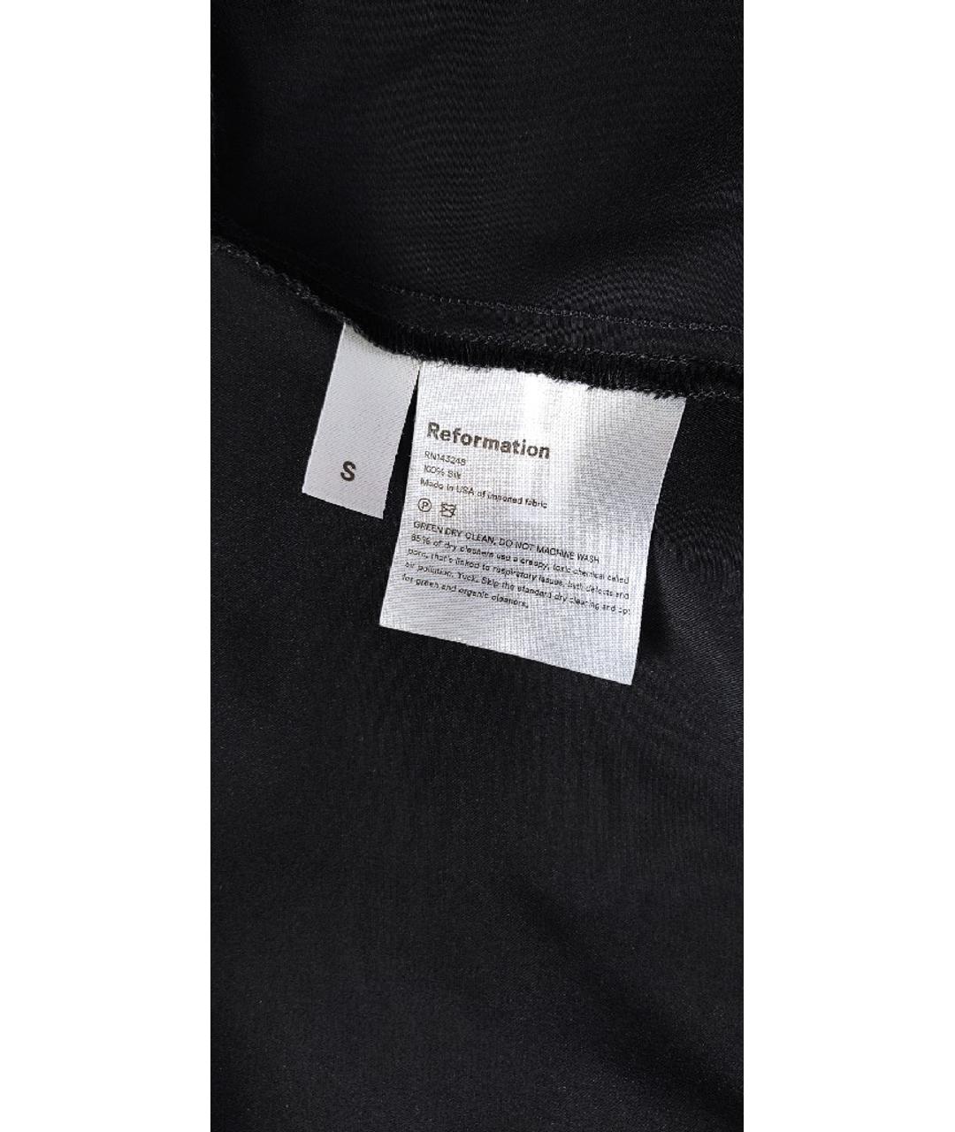 REFORMATION Черная шелковая блузы, фото 6