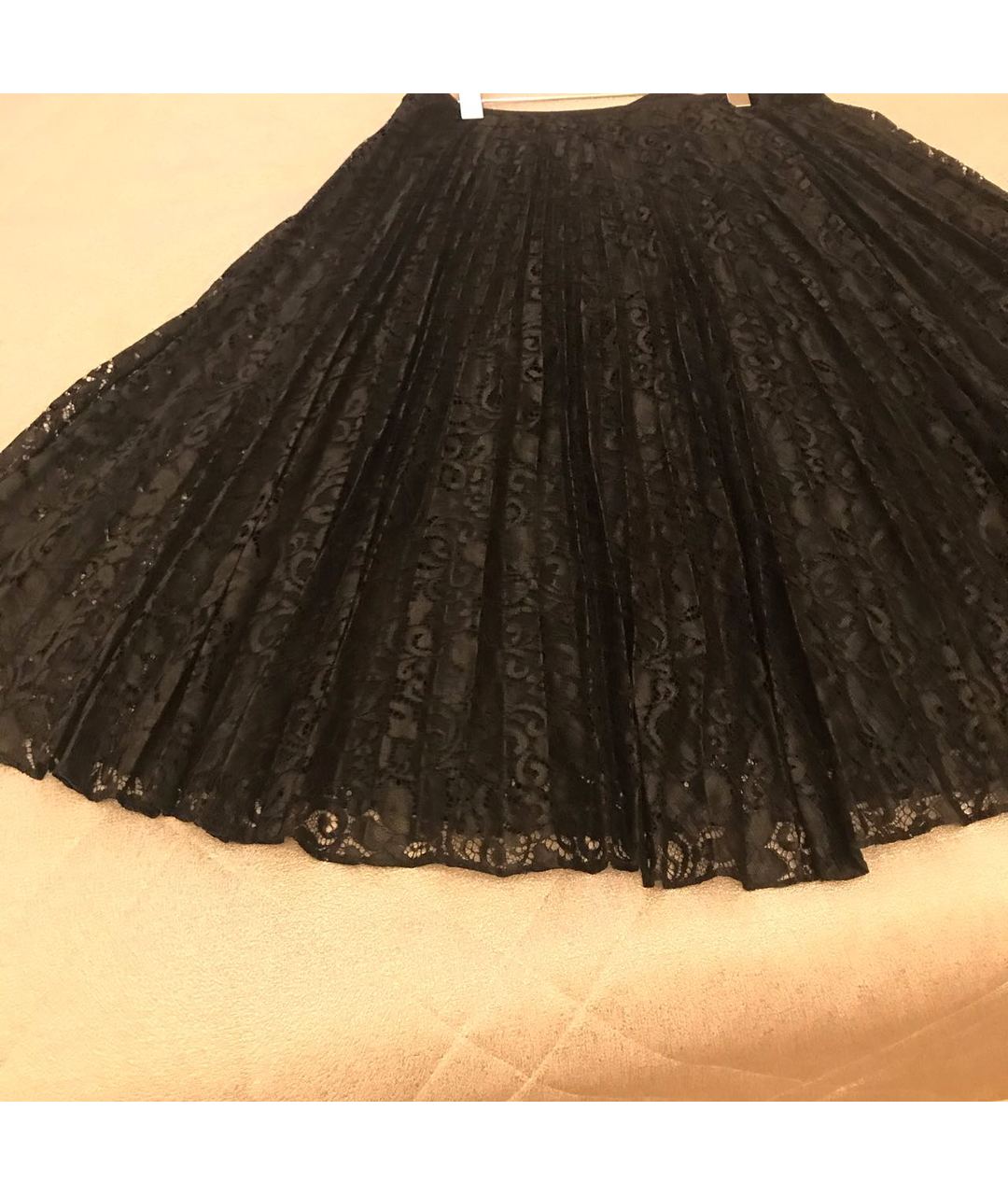 THEORY Черная кружевная юбка миди, фото 3