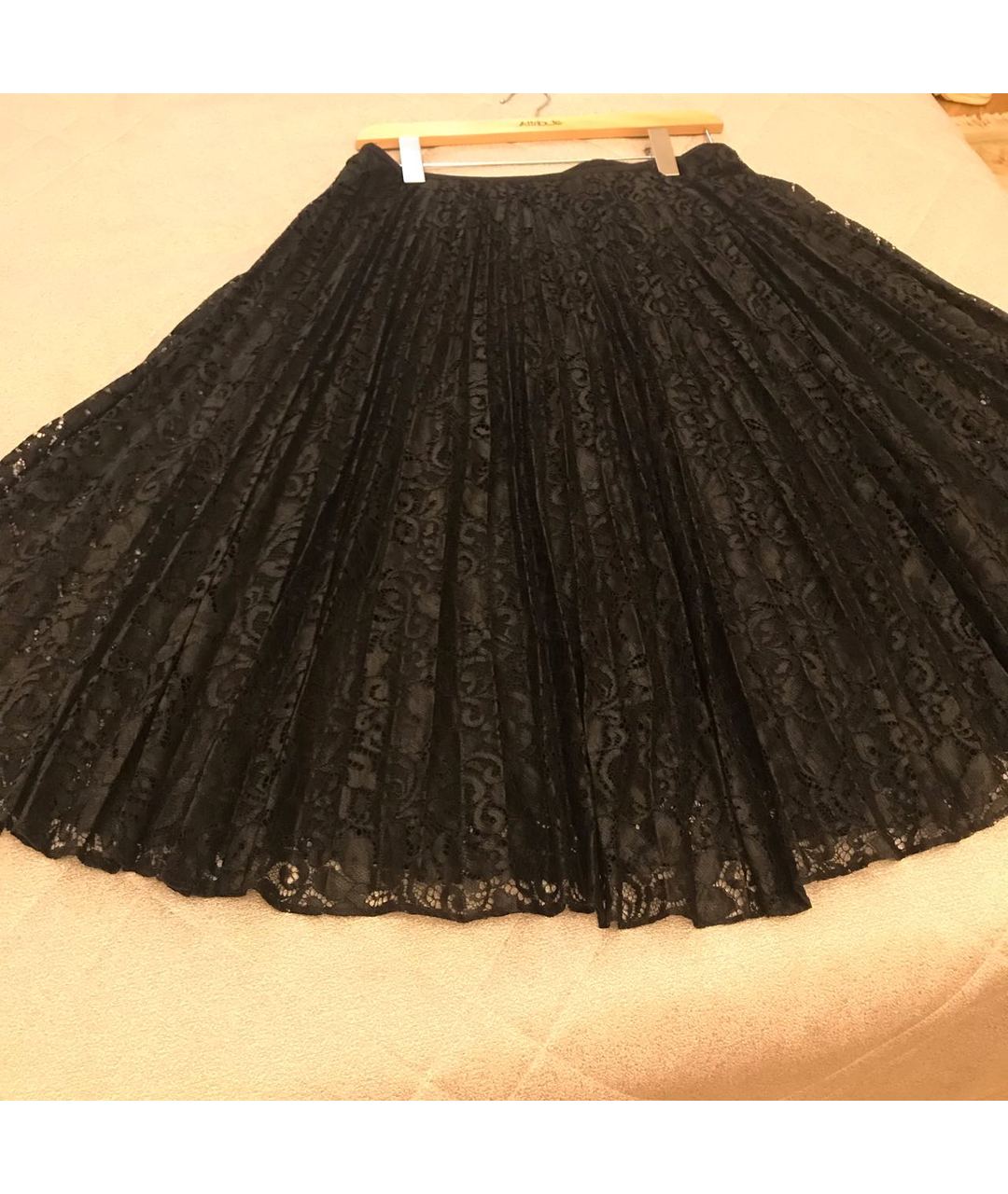 THEORY Черная кружевная юбка миди, фото 4