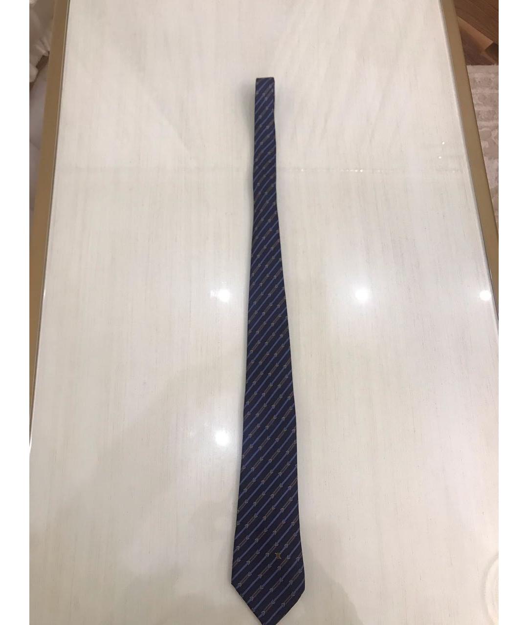 CELINE Синий шелковый галстук, фото 5