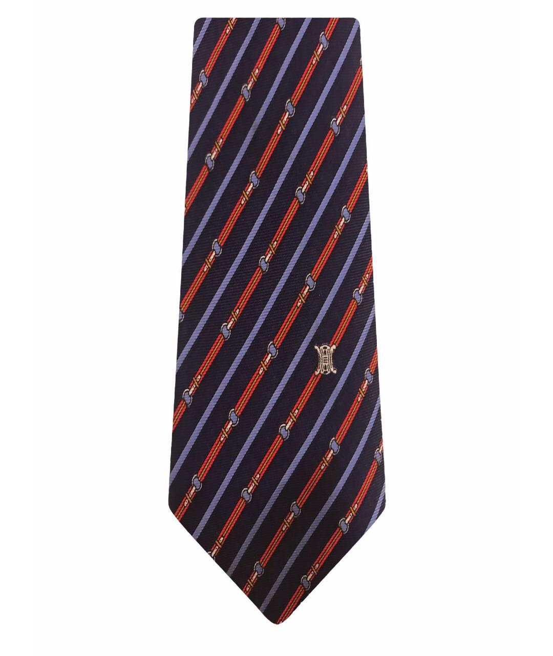 CELINE PRE-OWNED Темно-синий шелковый галстук, фото 1