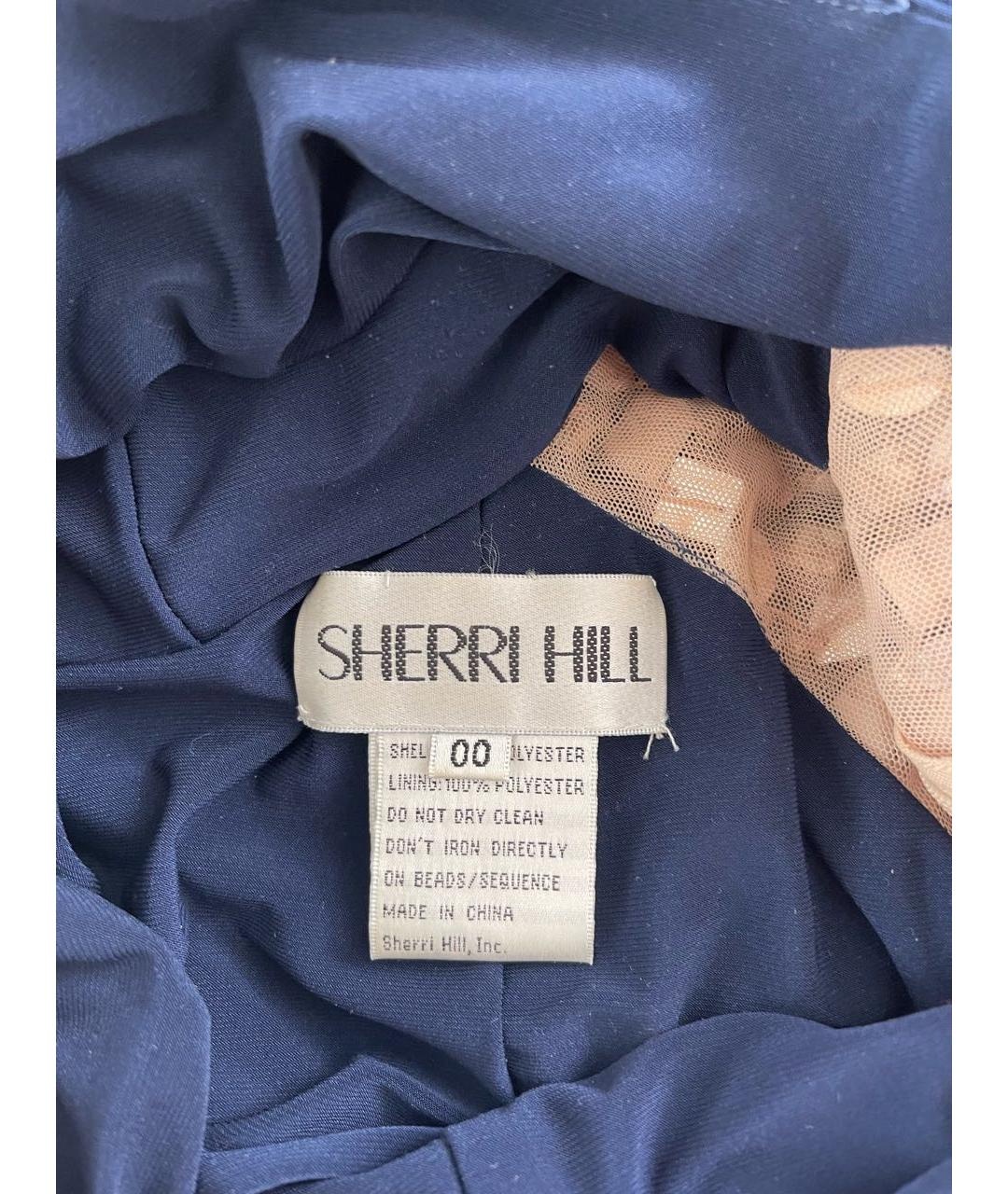 SHERRI HILL Темно-синее коктейльное платье, фото 4