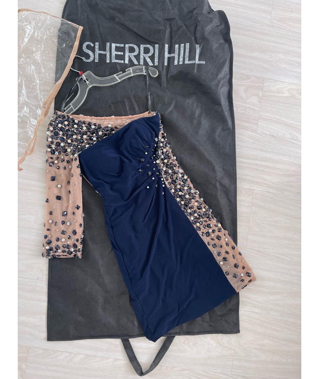 SHERRI HILL Темно-синее коктейльное платье, фото 2