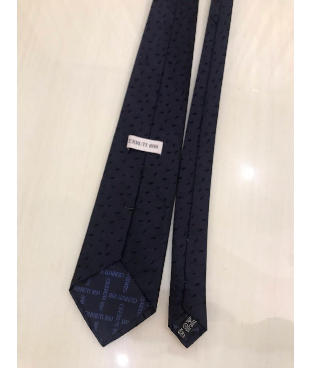 CERRUTI 1881 Темно-синий шелковый галстук, фото 2
