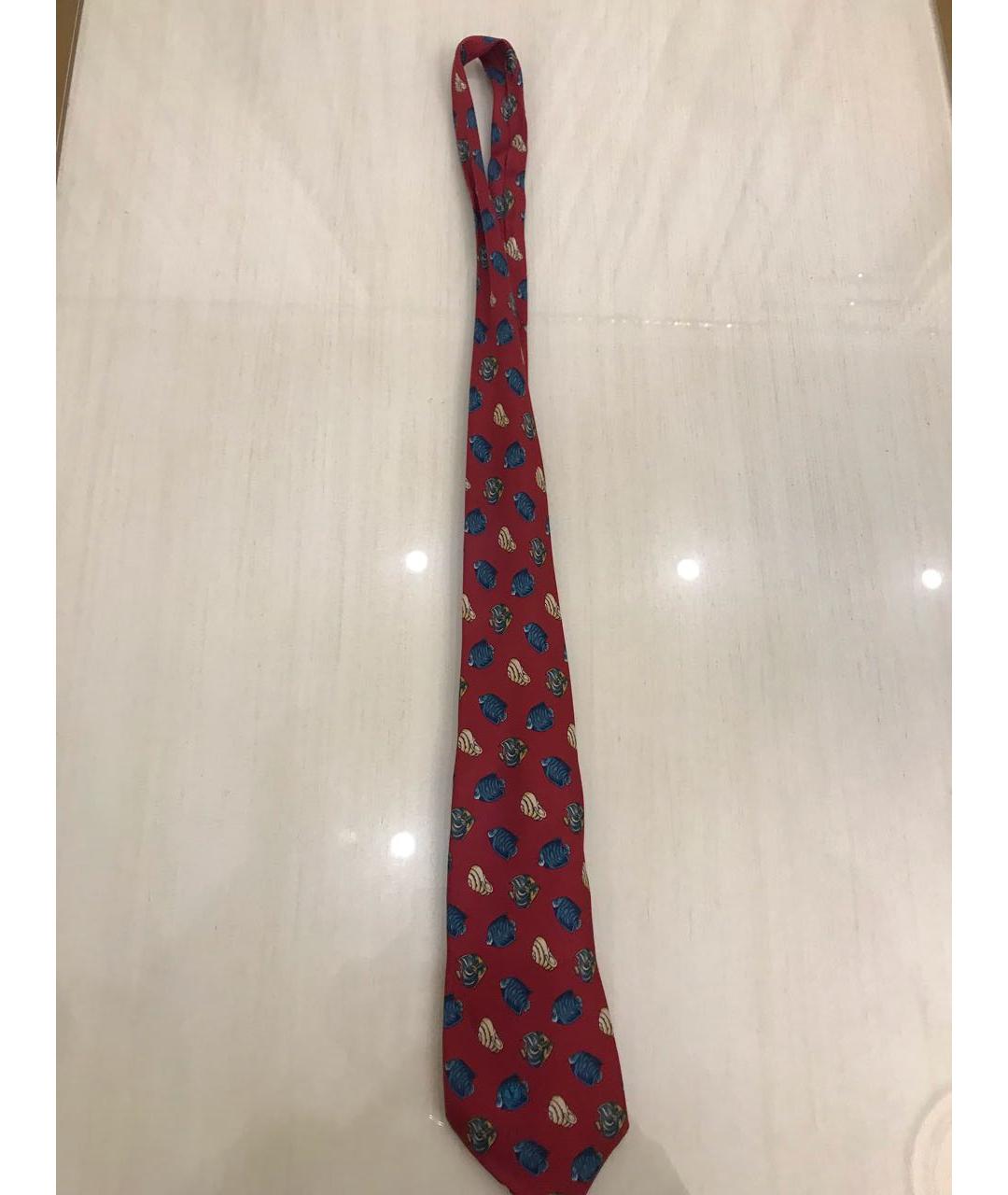 VALENTINO Красный шелковый галстук, фото 6