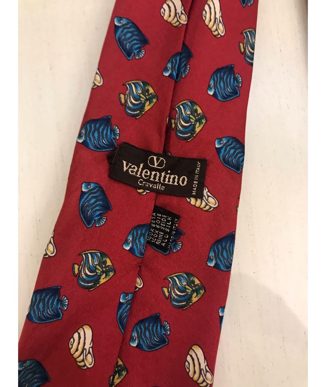 VALENTINO Красный шелковый галстук, фото 3