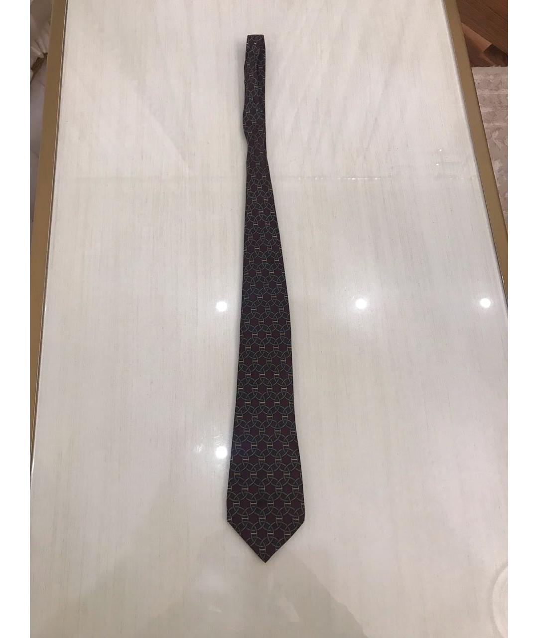 SAINT LAURENT Фиолетовый шелковый галстук, фото 5