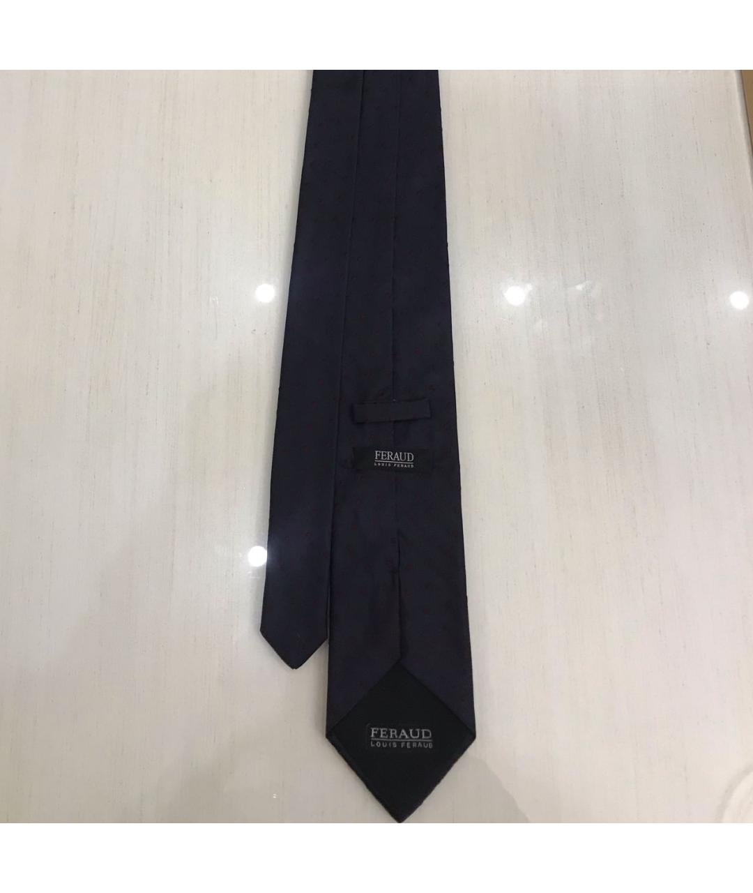 LOUIS FERAUD Темно-синий шелковый галстук, фото 3
