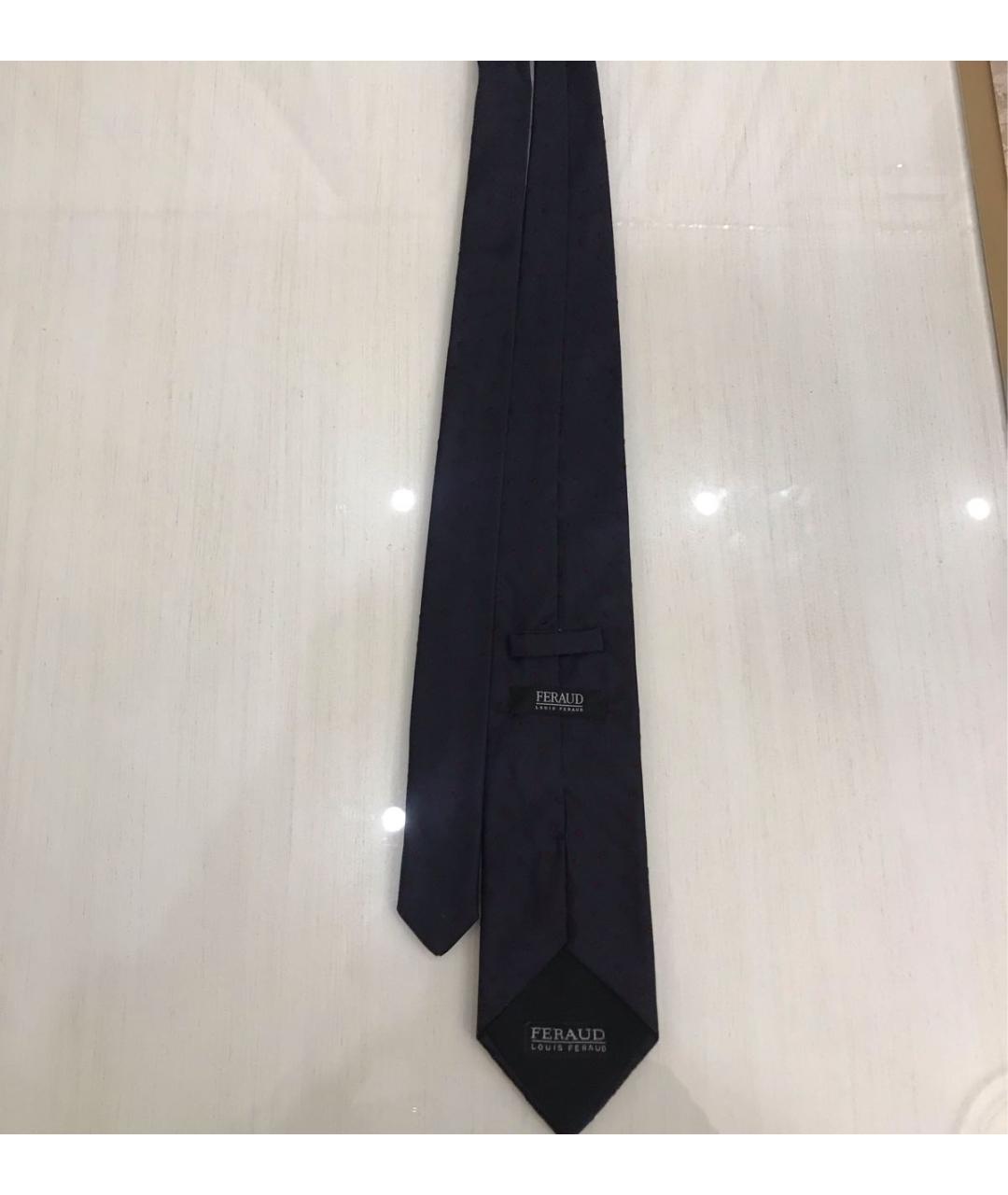 LOUIS FERAUD Темно-синий шелковый галстук, фото 2