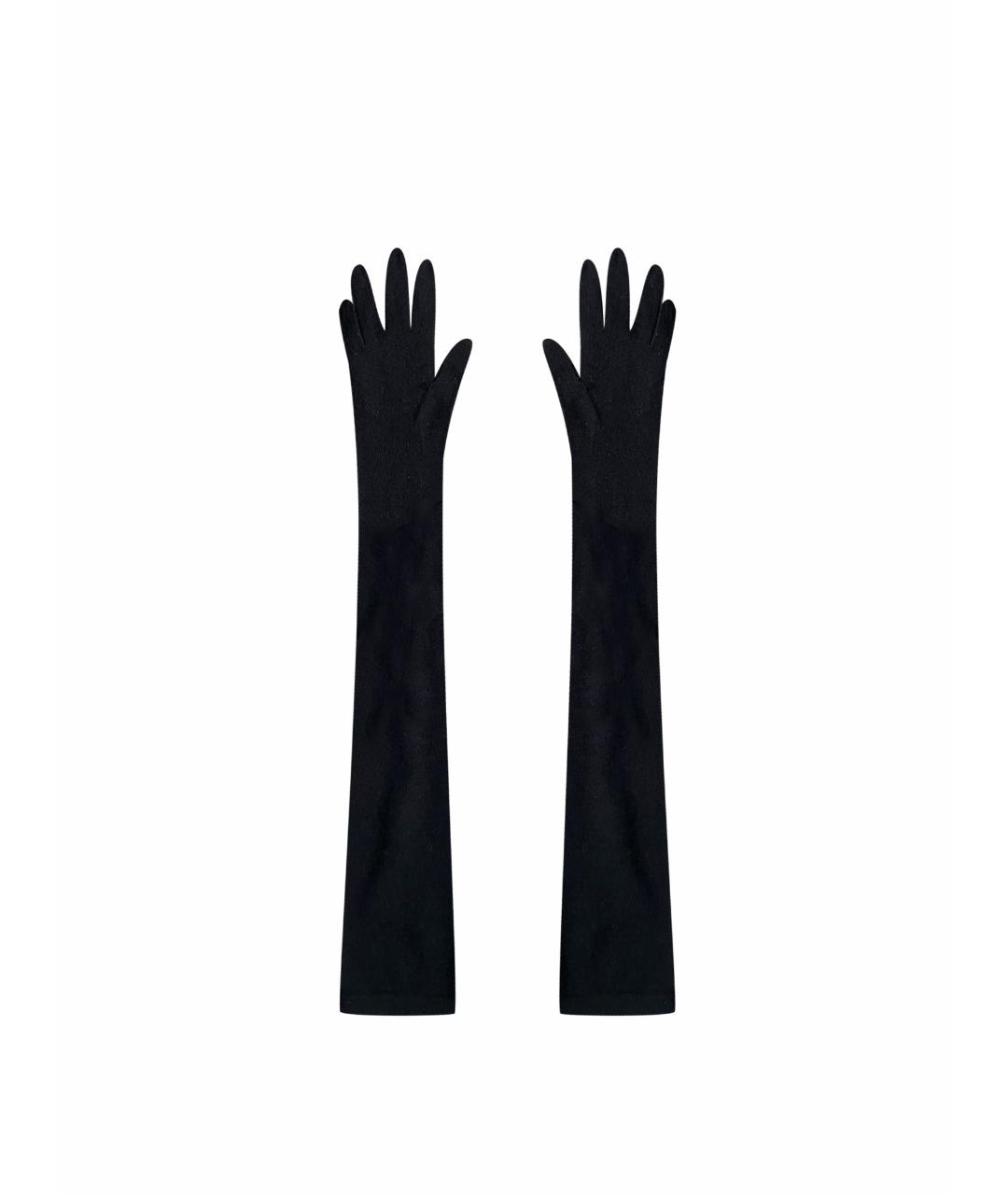DOLCE&GABBANA Антрацитовые шерстяные перчатки, фото 1