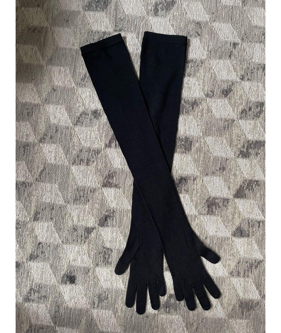 DOLCE&GABBANA Антрацитовые шерстяные перчатки, фото 2