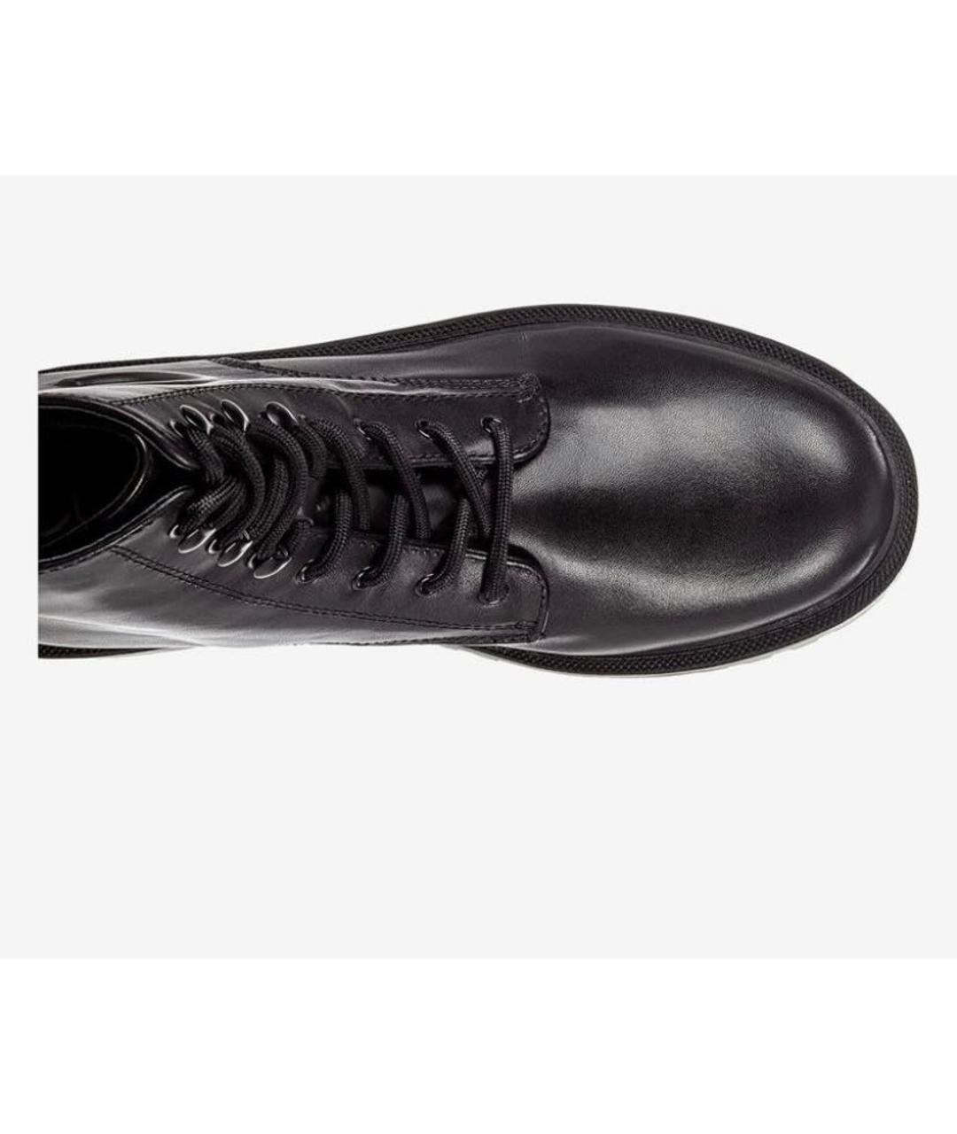 CALVIN KLEIN Черные кожаные ботинки, фото 3