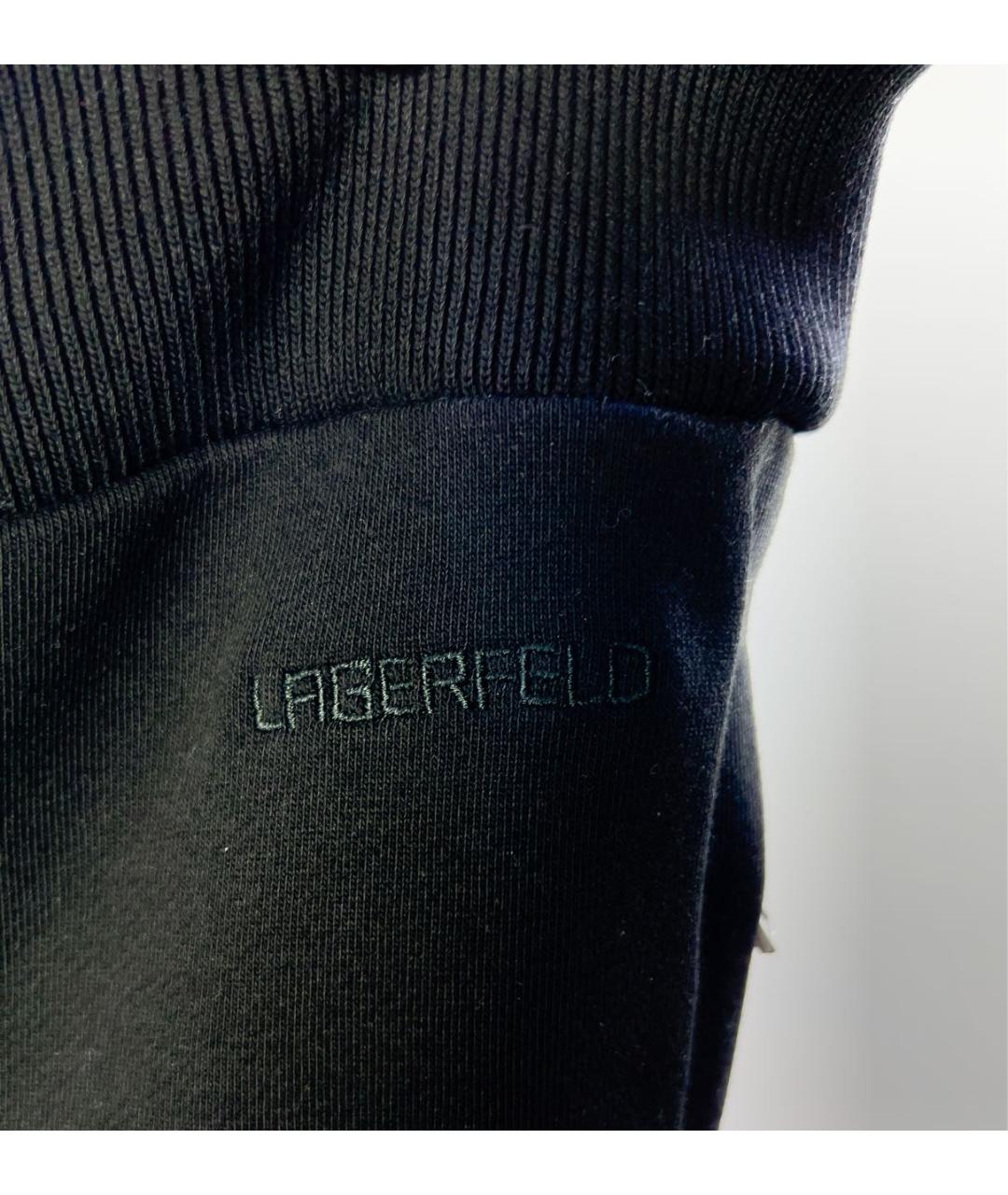 KARL LAGERFELD Черные хлопковые повседневные брюки, фото 2