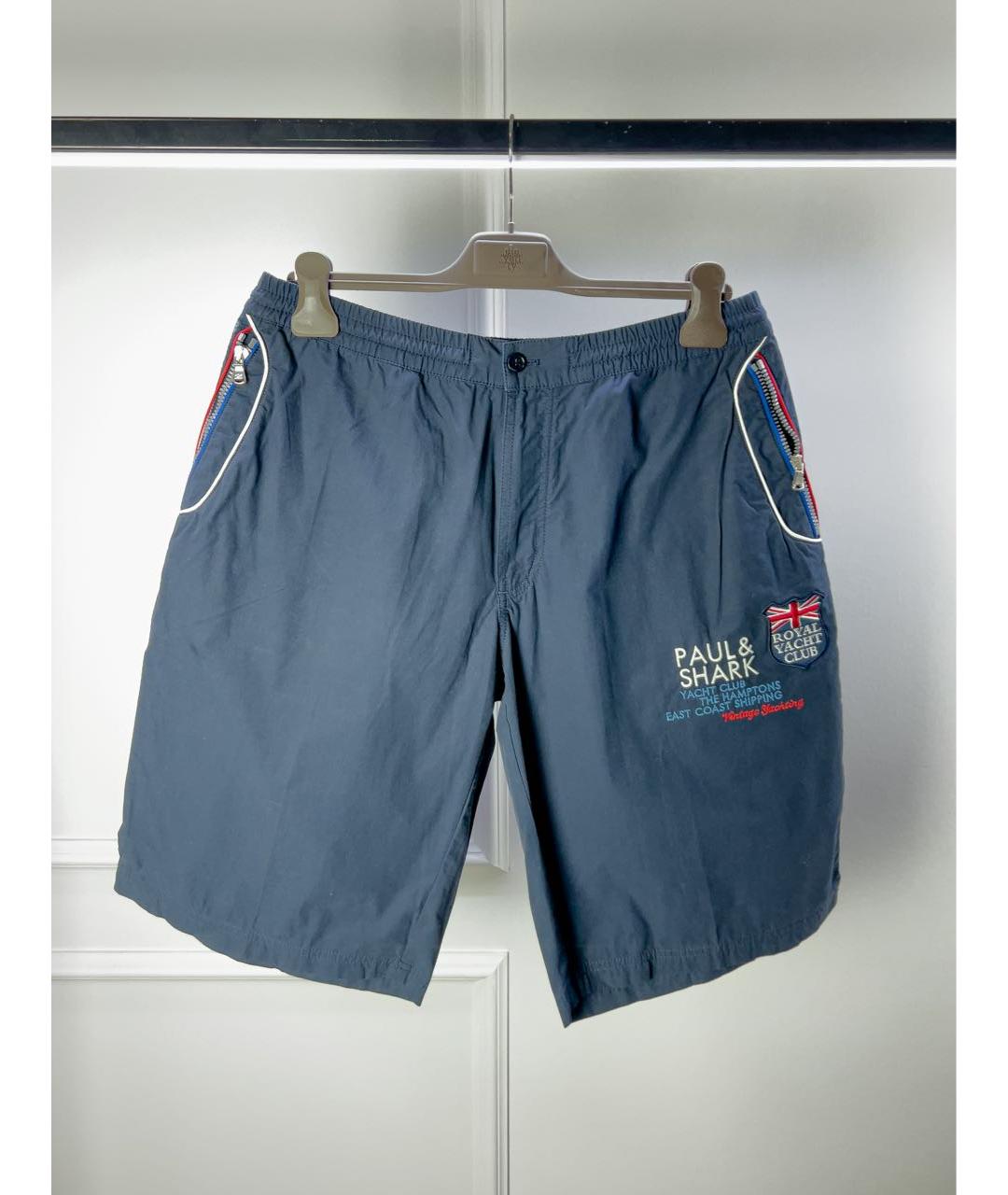 PAUL & SHARK Синие хлопковые шорты, фото 8
