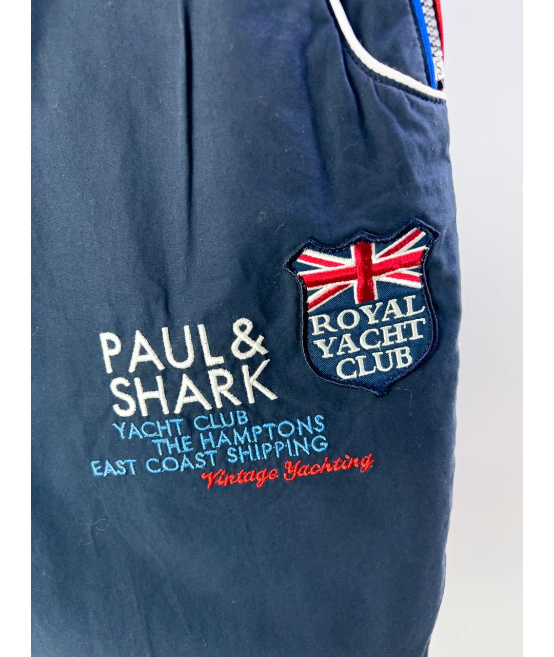 PAUL & SHARK Синие хлопковые шорты, фото 2