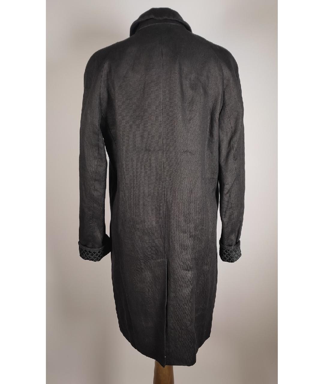 HAIDER ACKERMANN Черное льняное пальто, фото 3