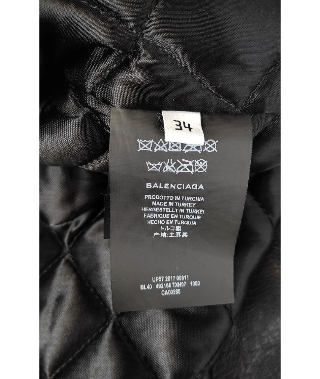 BALENCIAGA Черная кожаная куртка, фото 6