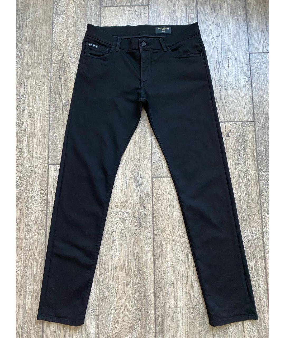 DOLCE&GABBANA Черные хлопко-эластановые джинсы, фото 9