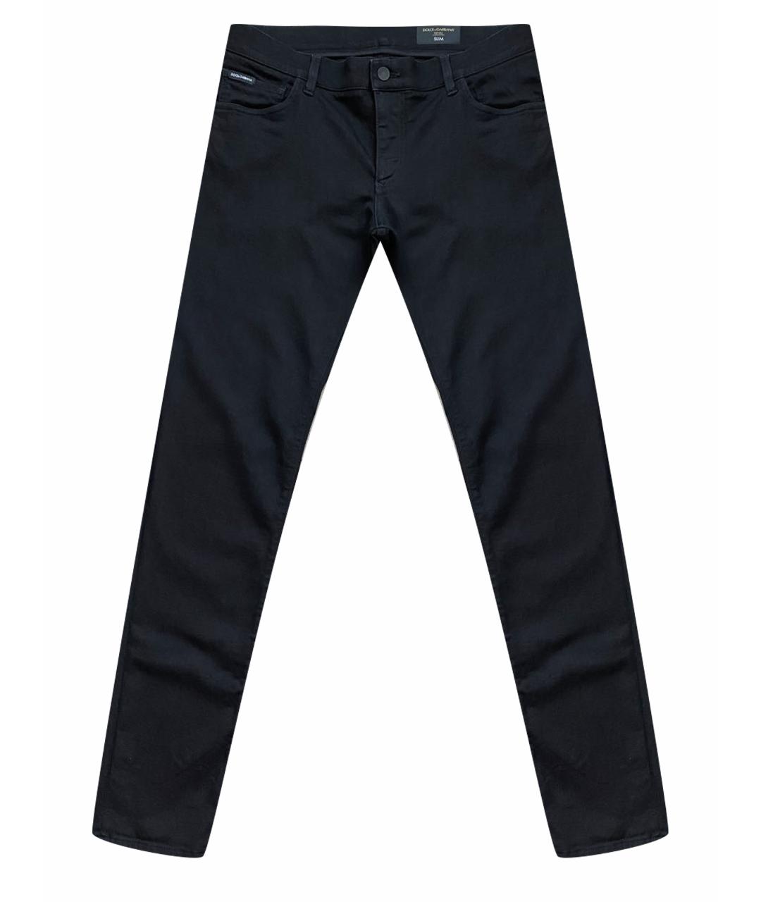 DOLCE&GABBANA Черные хлопко-эластановые джинсы, фото 1