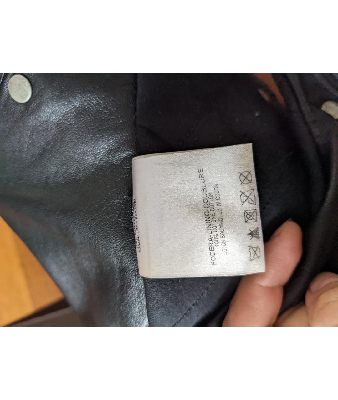 ALEXANDER MCQUEEN Черный кожаный жакет/пиджак, фото 5