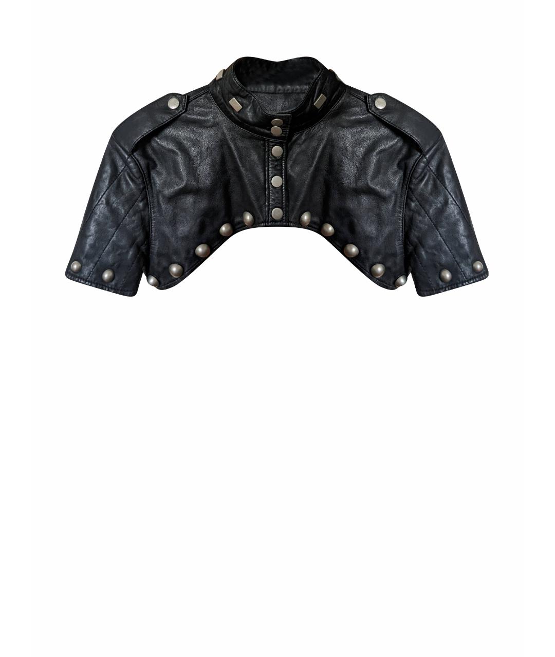 ALEXANDER MCQUEEN Черный кожаный жакет/пиджак, фото 1