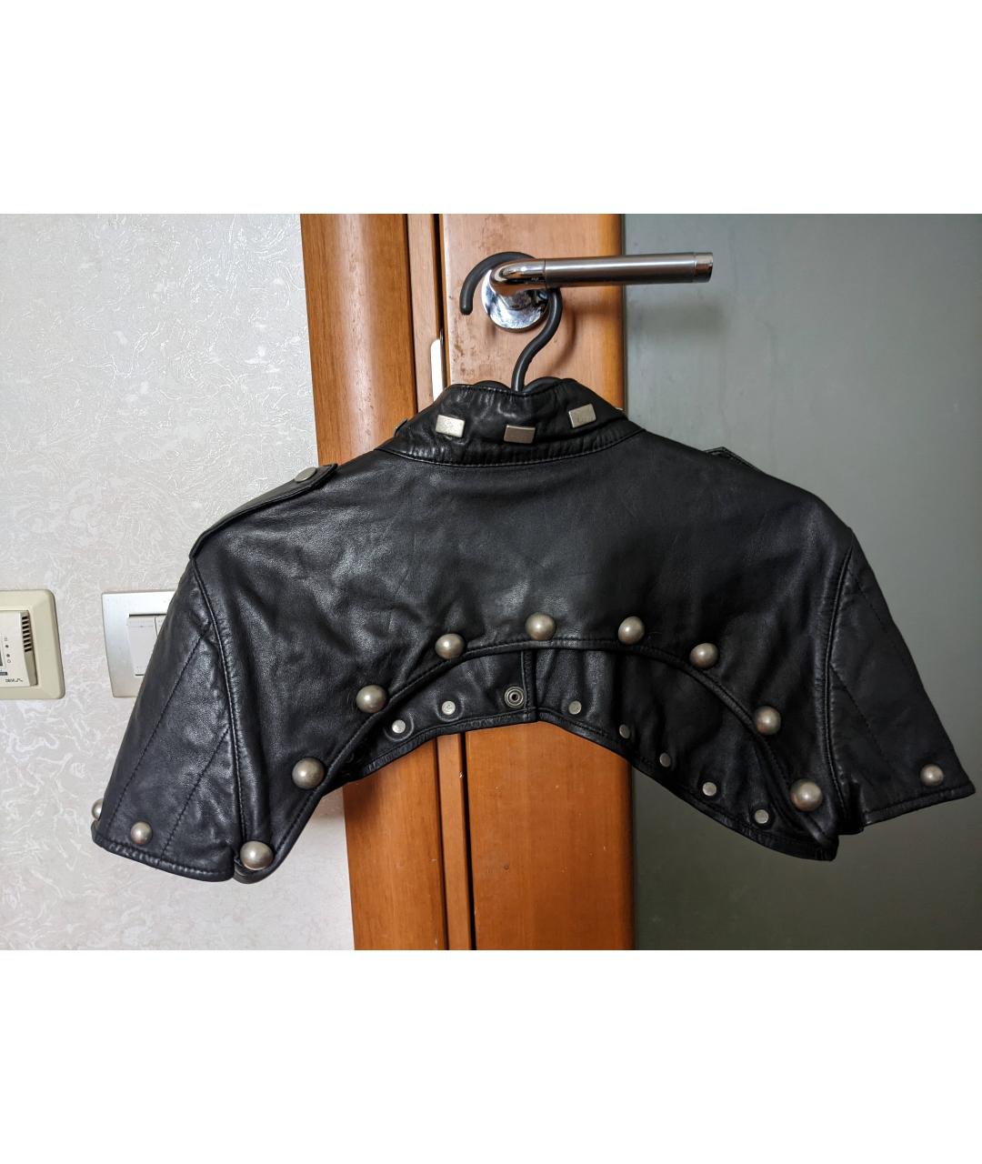 ALEXANDER MCQUEEN Черный кожаный жакет/пиджак, фото 2