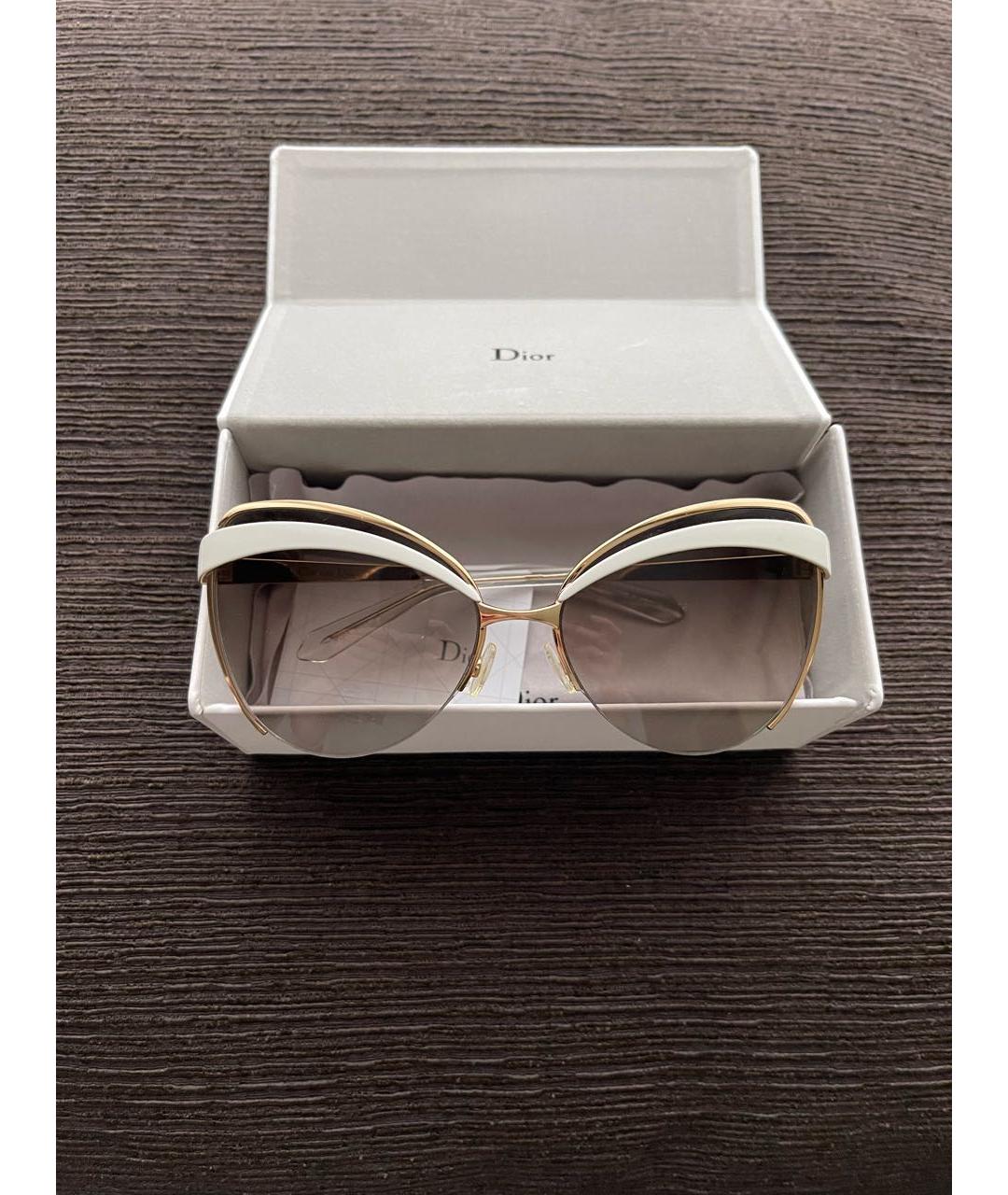 CHRISTIAN DIOR PRE-OWNED Белые солнцезащитные очки, фото 5