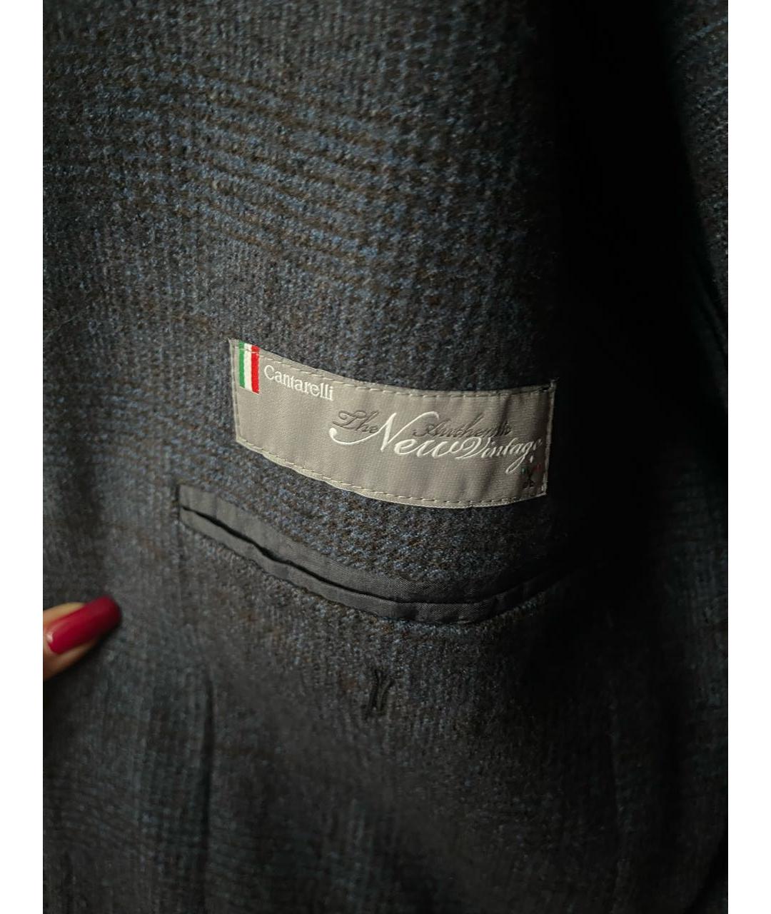 CANTARELLI Темно-синий твидовый пиджак, фото 3