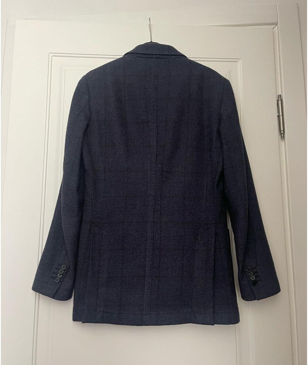 CANTARELLI Темно-синий твидовый пиджак, фото 2