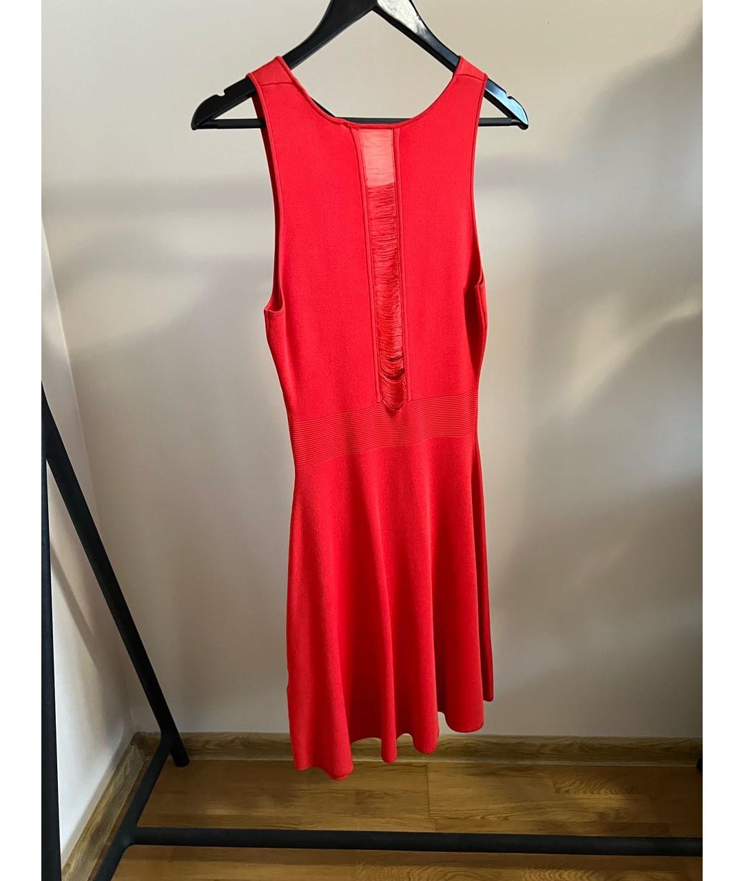 SANDRO Красное вискозное повседневное платье, фото 2