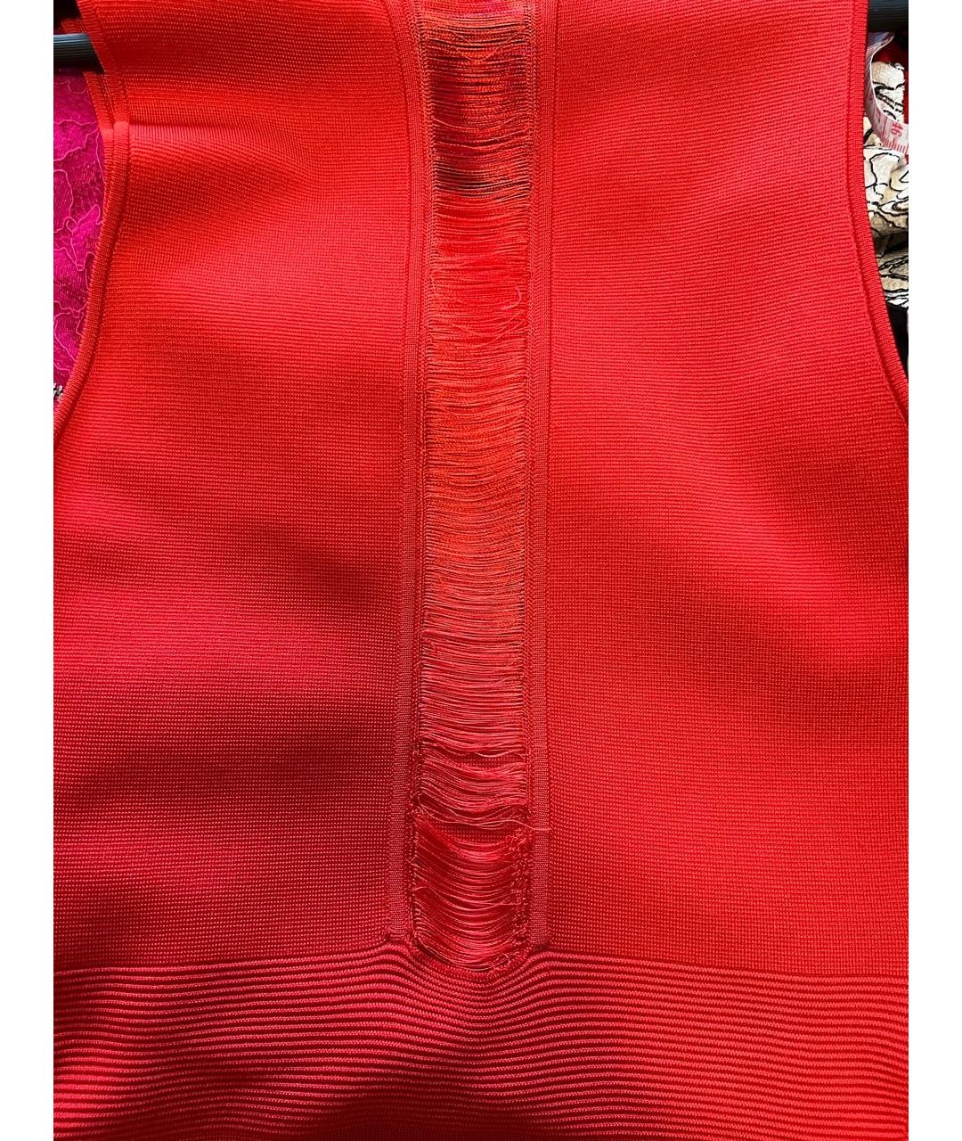 SANDRO Красное вискозное повседневное платье, фото 7