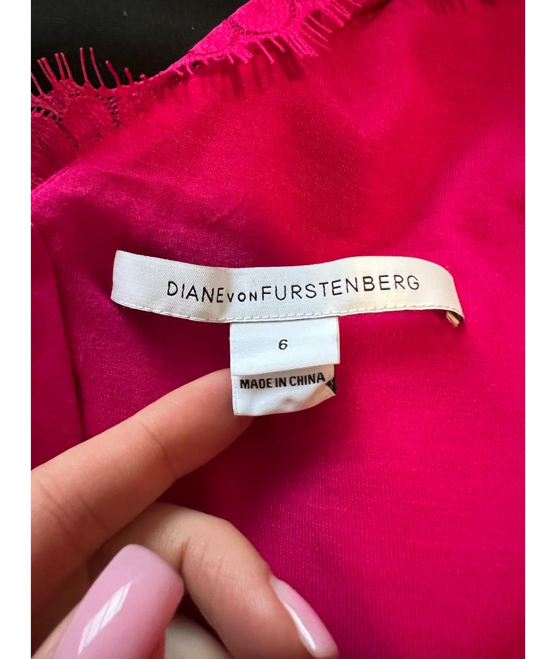 DIANE VON FURSTENBERG Розовое коктейльное платье, фото 5