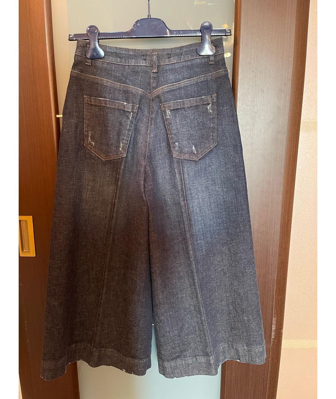 DOROTHEE SCHUMACHER Синие хлопко-полиэстеровые джинсы клеш, фото 2