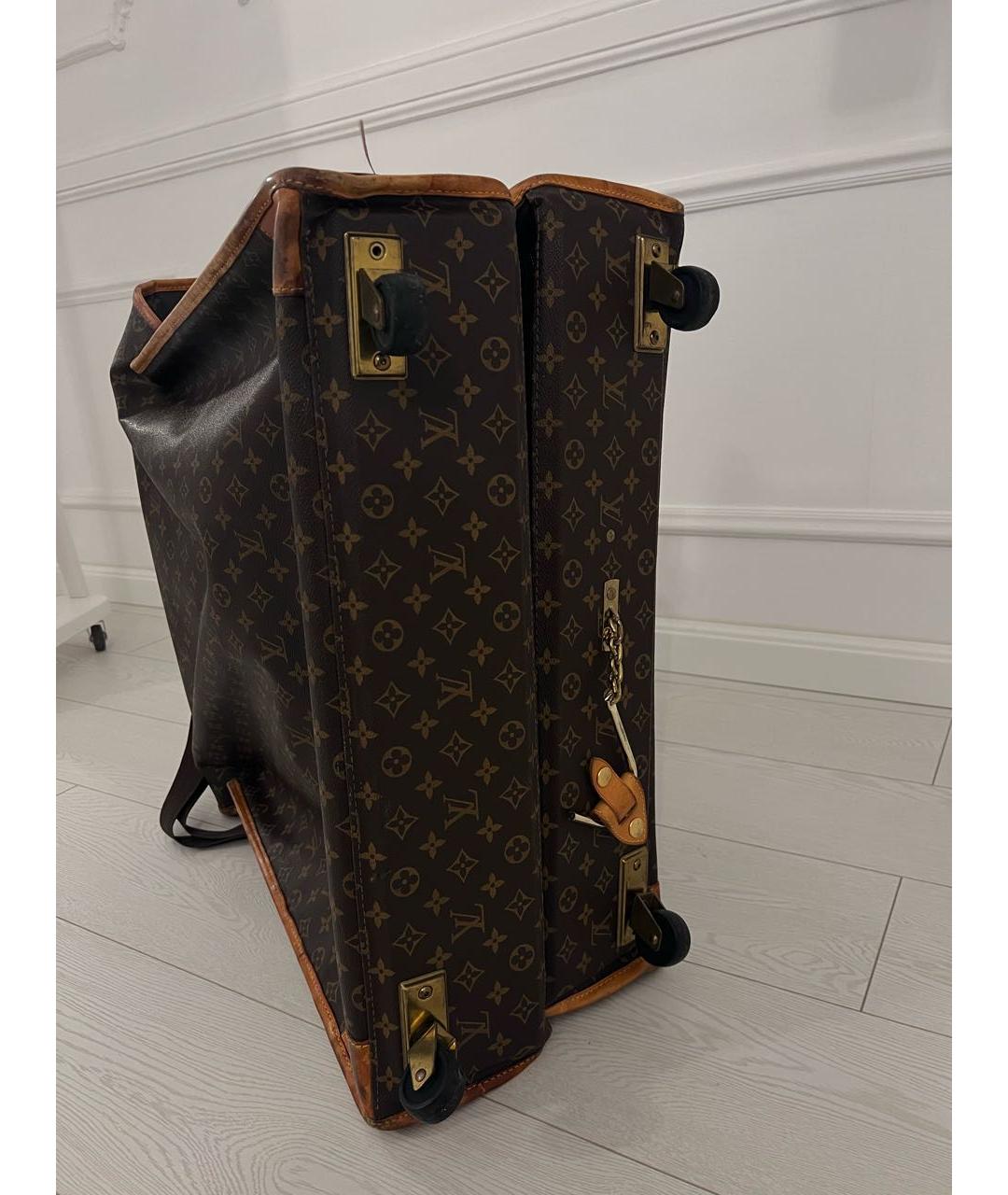 LOUIS VUITTON PRE-OWNED Коричневый чемодан из искусственной кожи, фото 2