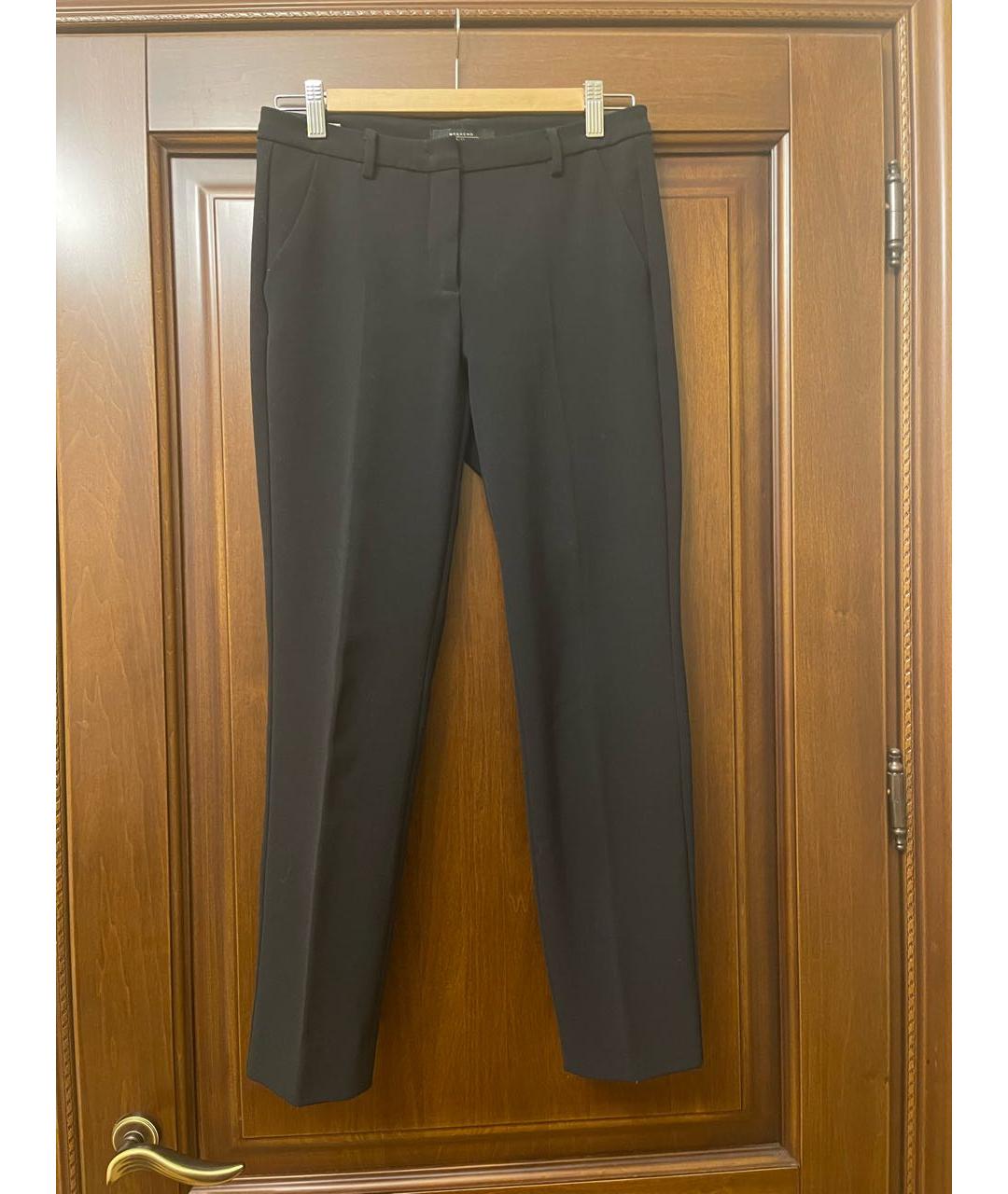 WEEKEND MAX MARA Черные полиэстеровые брюки узкие, фото 5