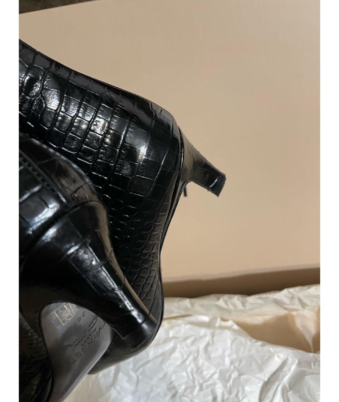 TWIN-SET Черные кожаные сапоги, фото 6