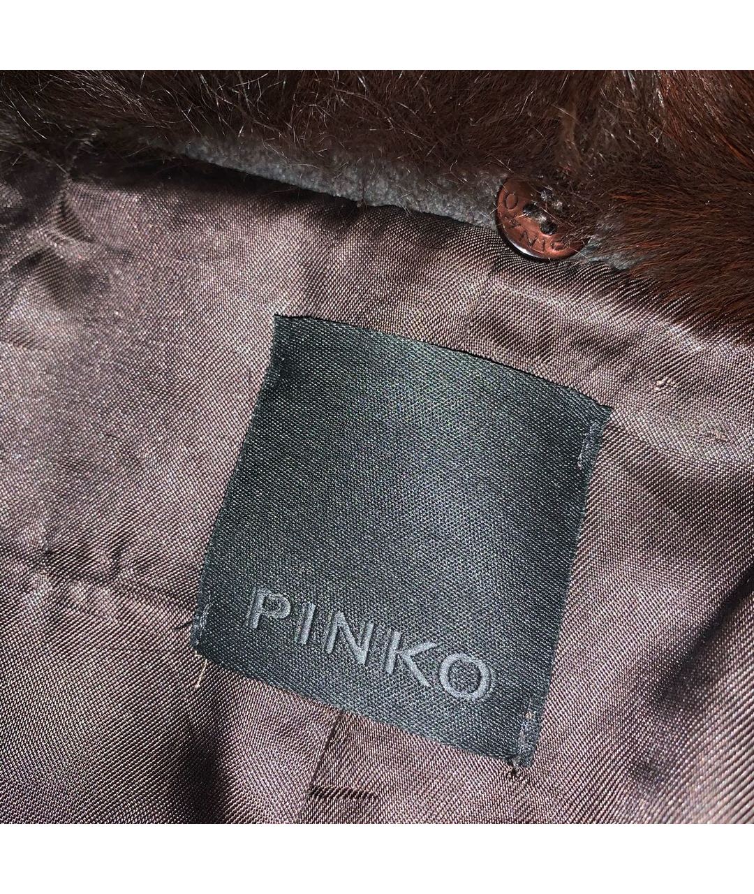 PINKO Коричневое шерстяное пальто, фото 6