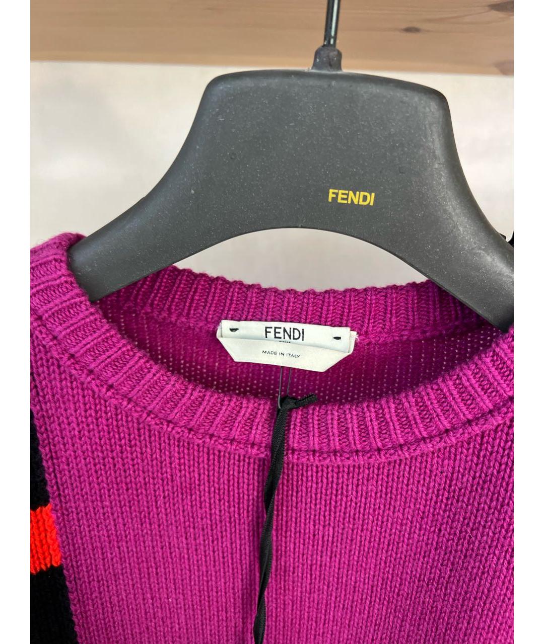 FENDI Фиолетовый кашемировый костюм с юбками, фото 6