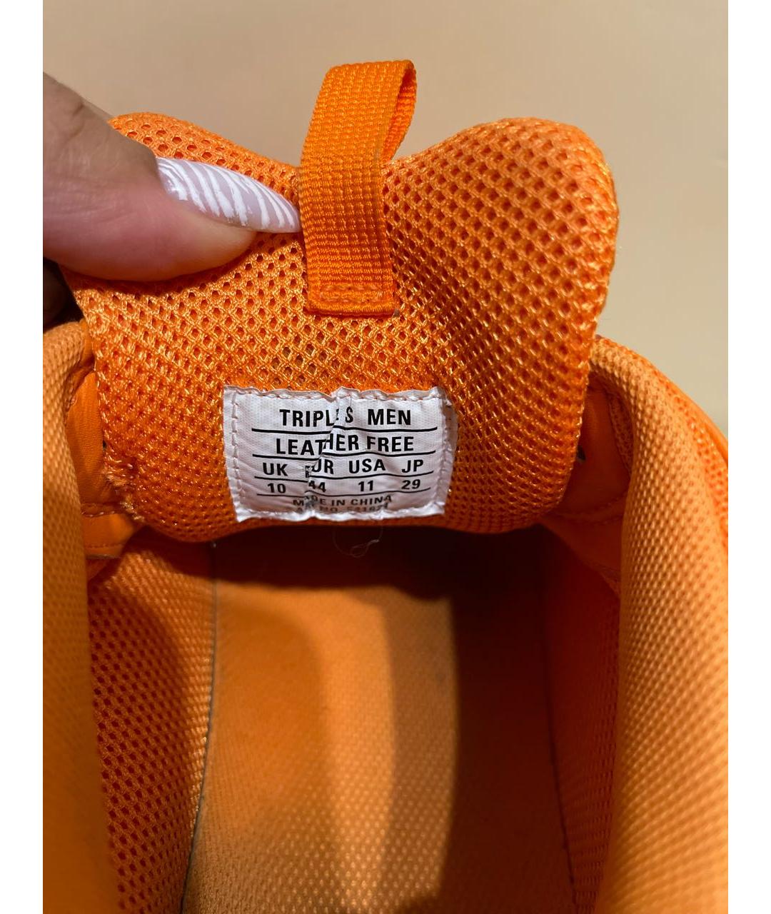 BALENCIAGA Оранжевое текстильные низкие кроссовки / кеды, фото 5