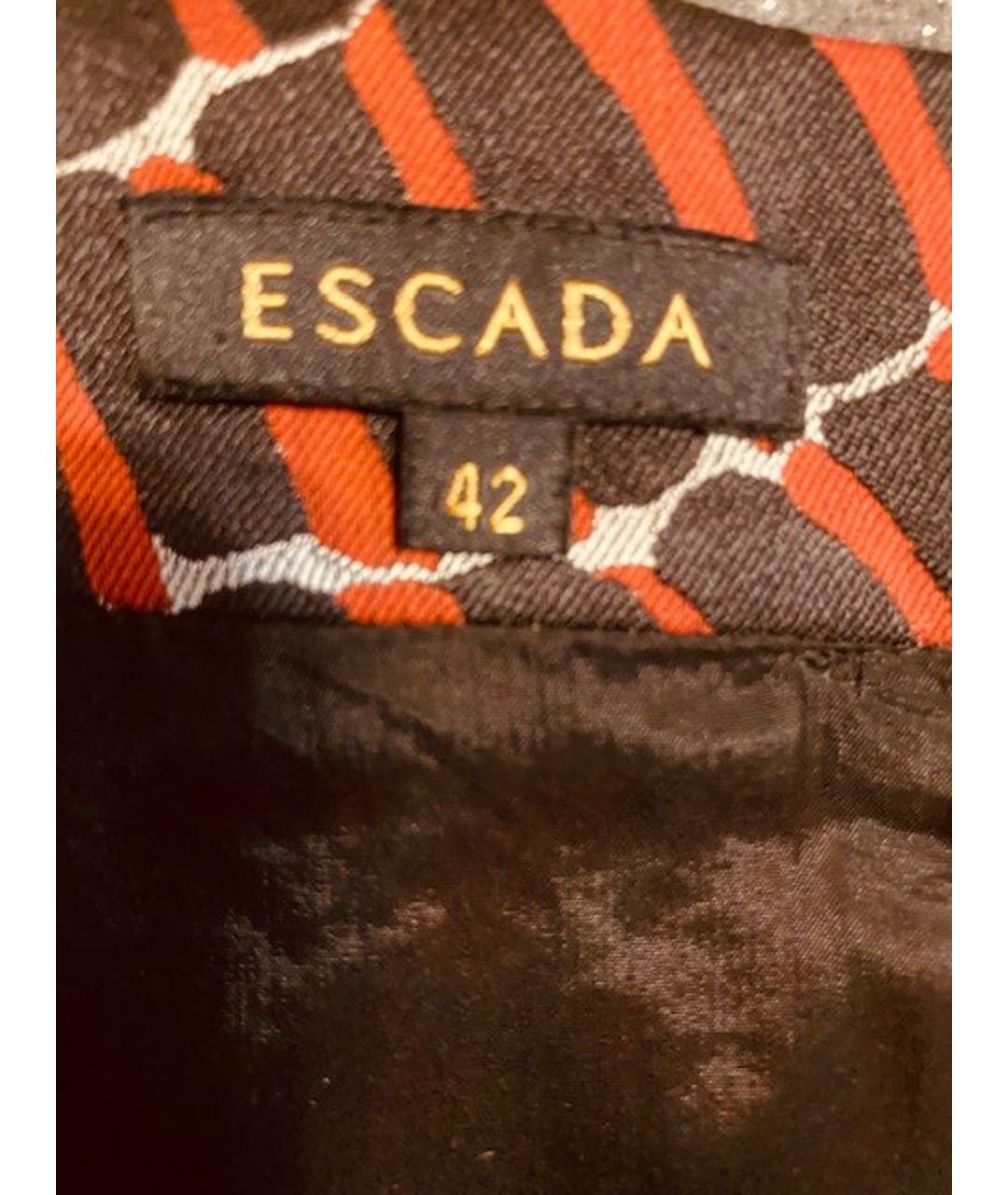ESCADA Бордовая шелковая юбка миди, фото 4