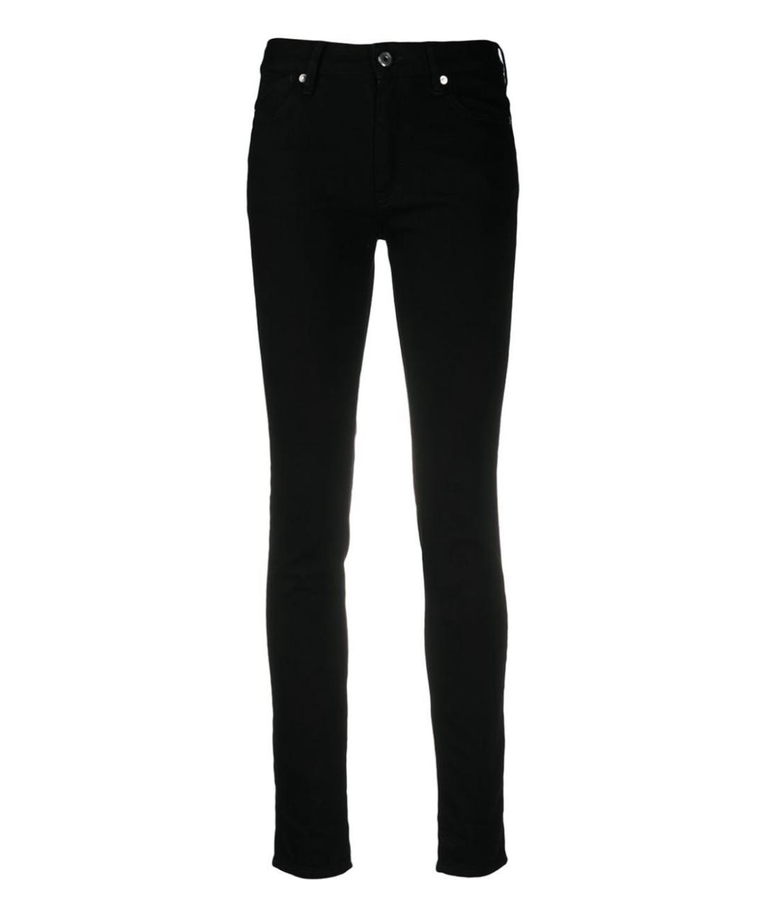 JUST CAVALLI Черные хлопко-полиэстеровые джинсы слим, фото 1