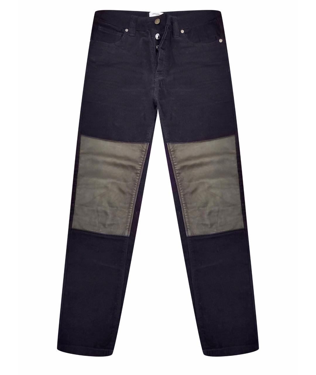 ZADIG & VOLTAIRE Черные велюровые брюки узкие, фото 1
